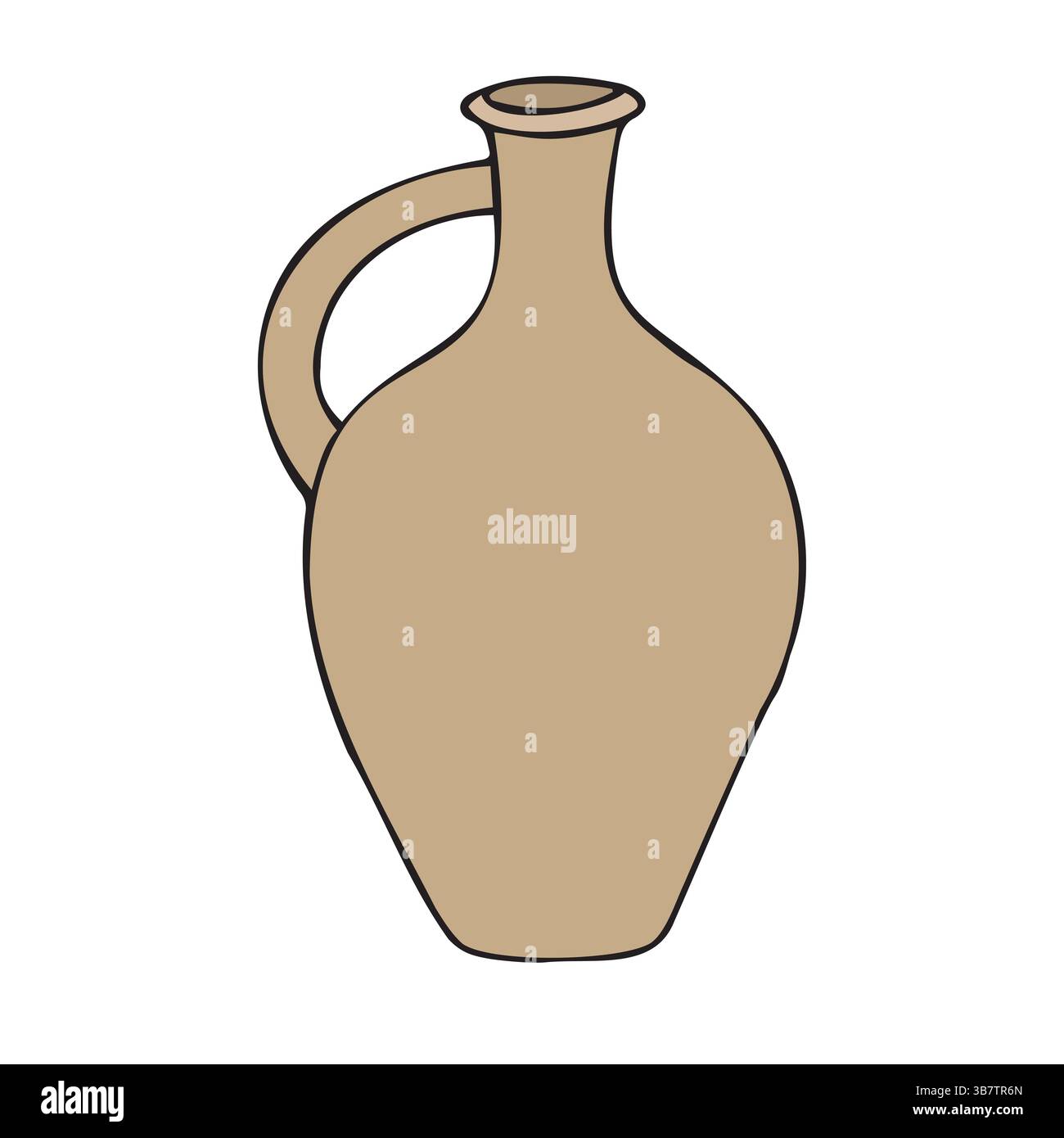 Vector hand drawn sketch doodle colored jug isolated on white background Stock Vector