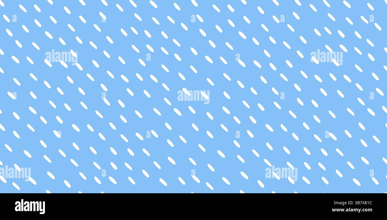 Simple rain pattern. Diagonal dashed lines. Rainy season background. White Water drops or raindrops seamless pattern. Vector illustration Stock Vector