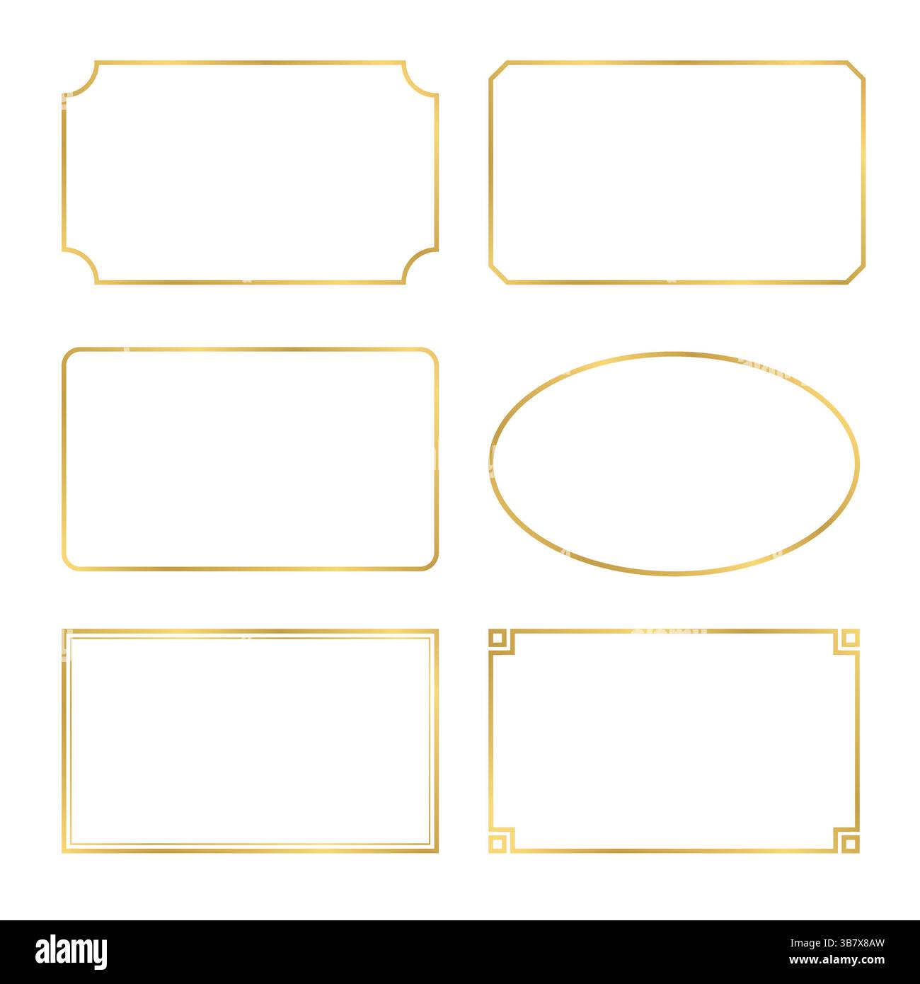 An Elegant Decorative Frames Set Ideal for a Variety of Uses with Diverse Applications Stock Vector