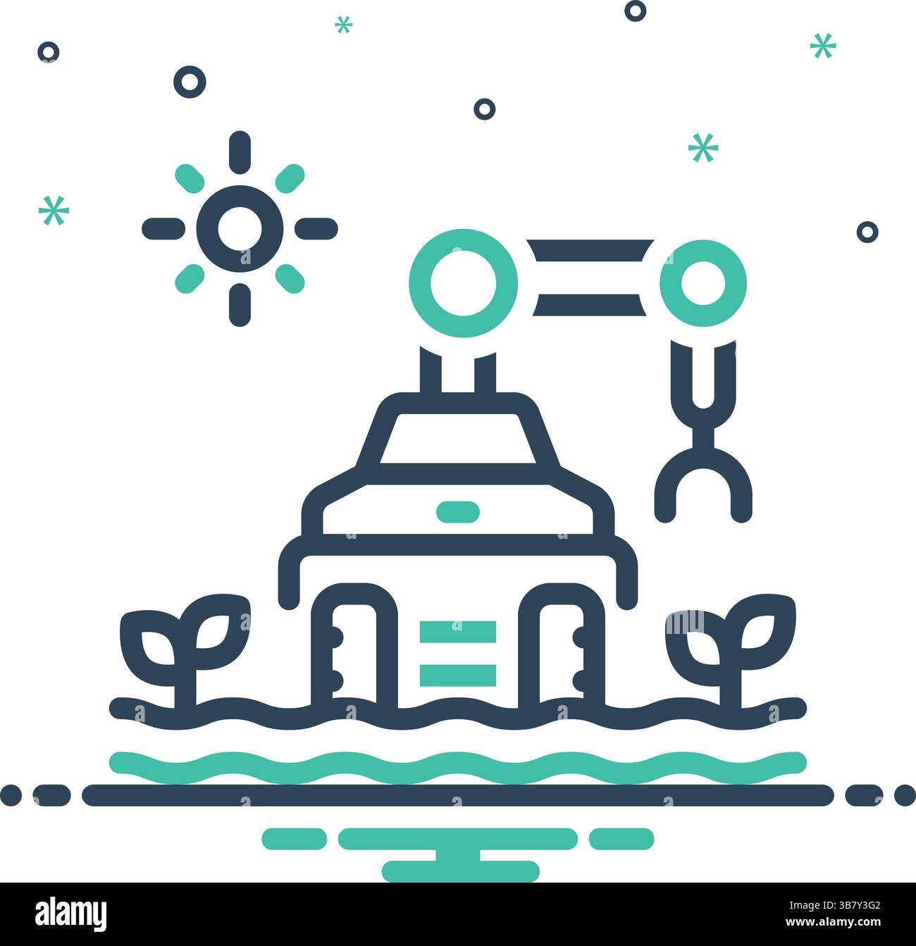 Icon for robotic, agriculture Stock Vector