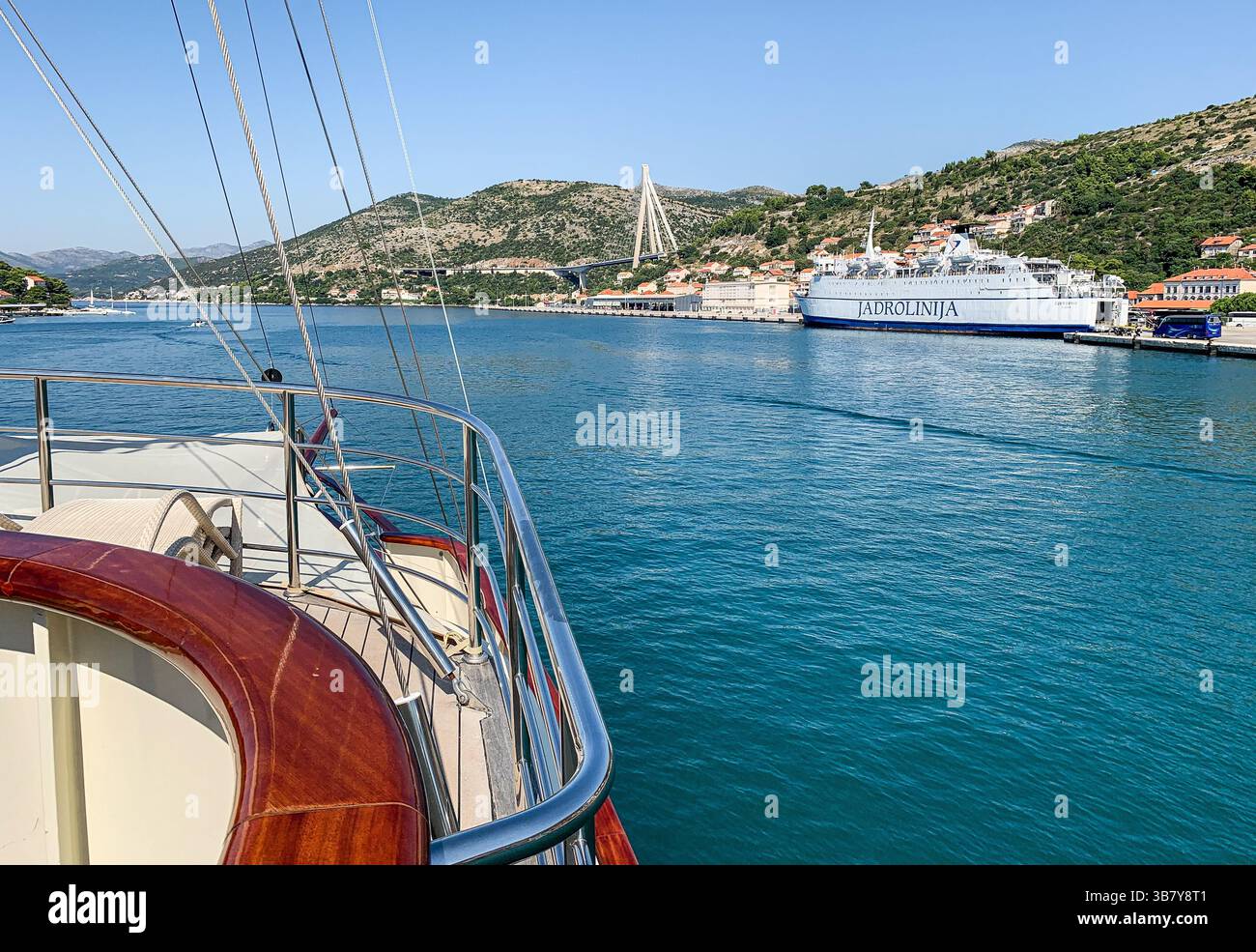 Ferry DUBROVNIK when operated by Jadrolinija ferries in Croatia. The ship has been bought by IHH/Freedom Flotilla as humanitarian ship AKDENIZ in 2024 - Smartphone Captured Stock Image