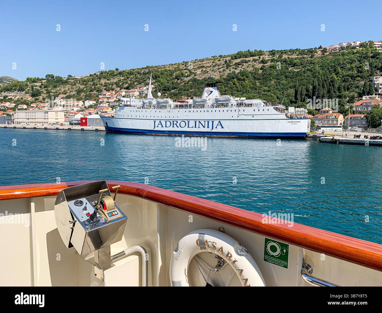 Ferry DUBROVNIK when operated by Jadrolinija ferries in Croatia. The ship has been bought by IHH/Freedom Flotilla as humanitarian ship AKDENIZ in 2024 - Smartphone Captured Stock Image