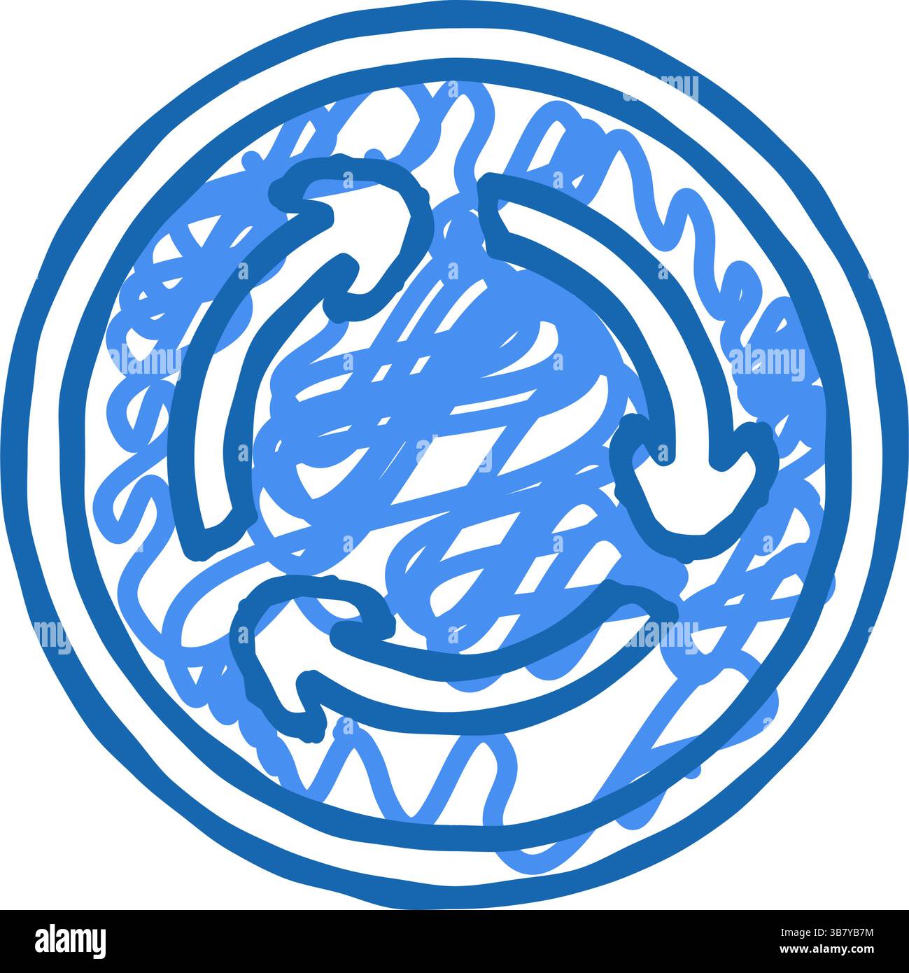 roundabout road sign icon doodle illustration Stock Vector Image & Art ...