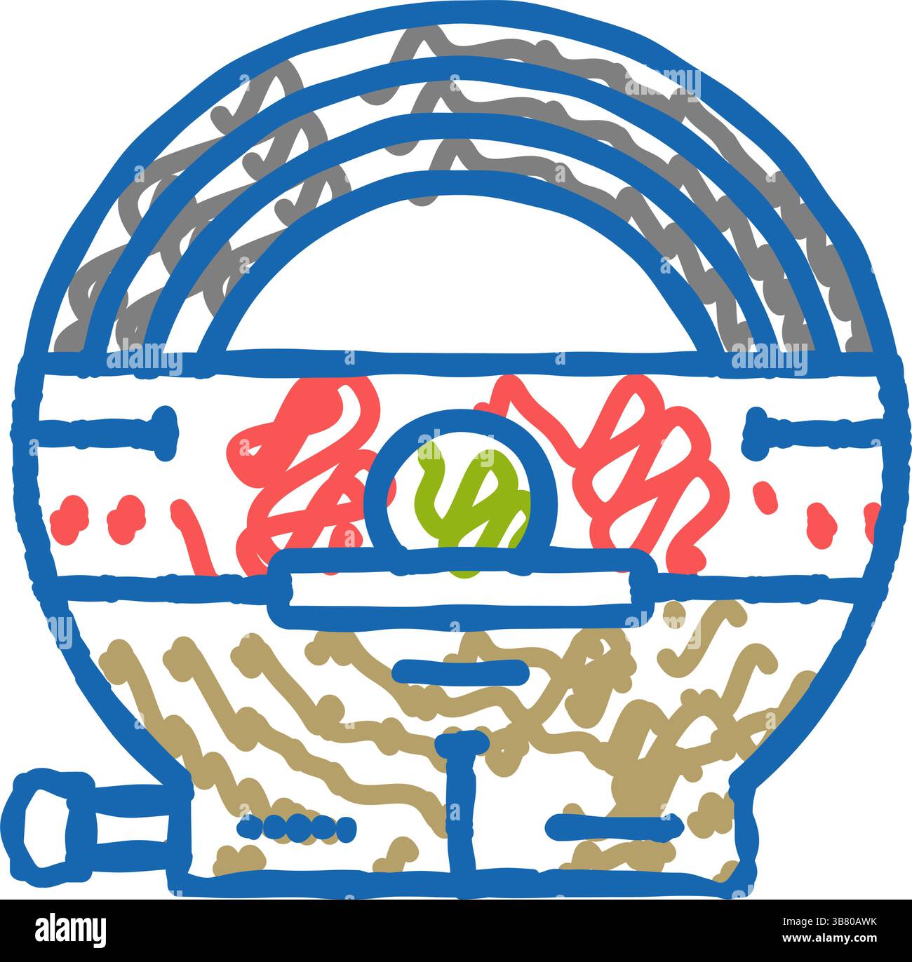 soaker hose water irrigation icon doodle illustration Stock Vector ...