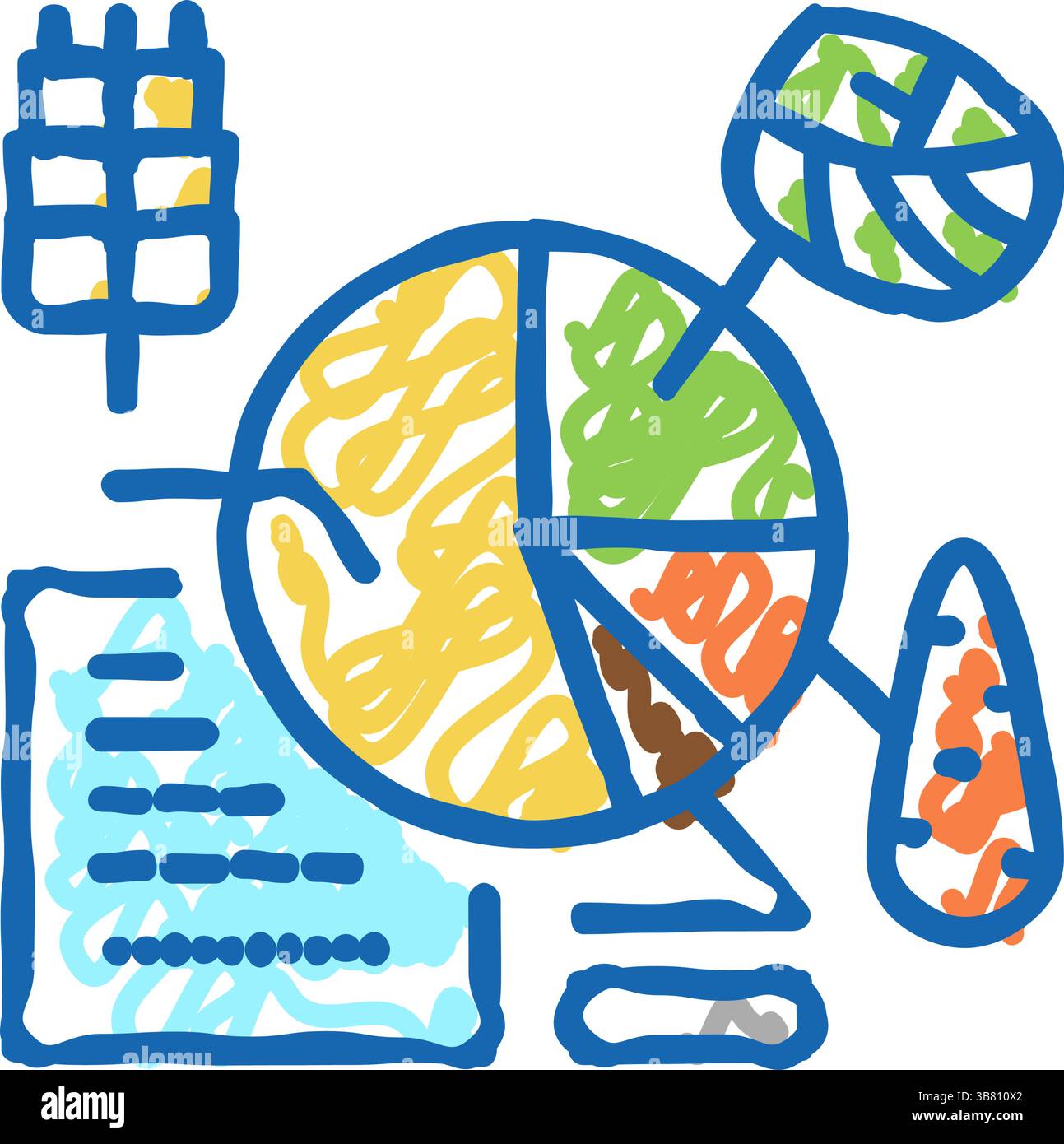 crop analytics smart farm icon doodle illustration Stock Vector Image ...