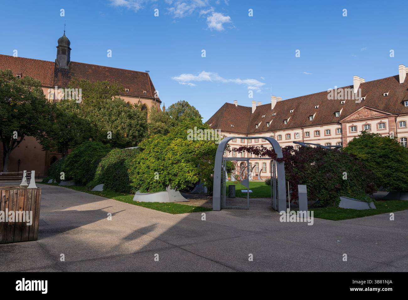 Square de la Montagne-Verte (Green Mountain Square), public park in city of Colmar, Alsace, France. Stock Photo