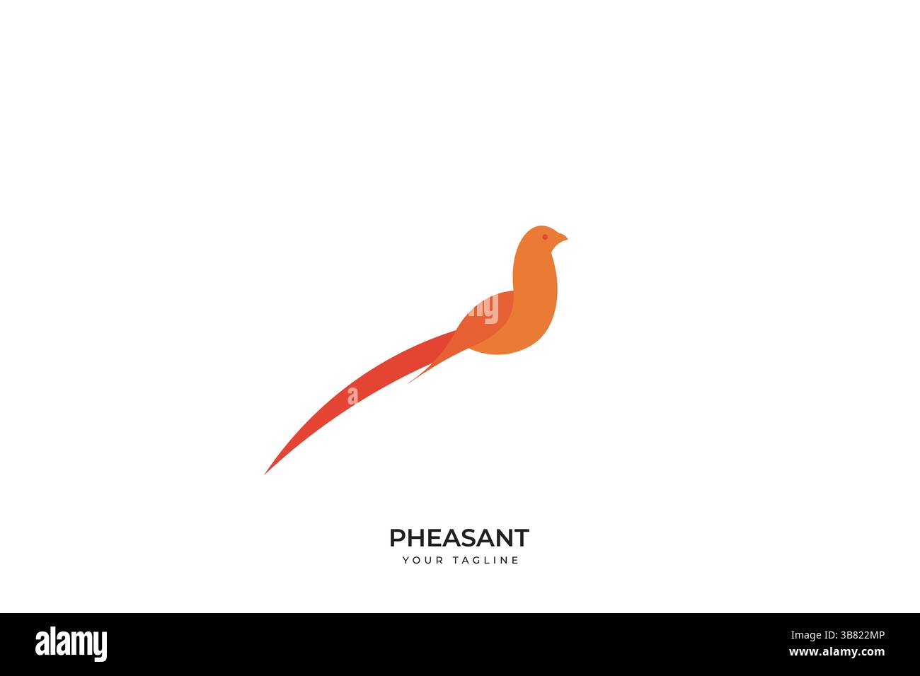 Pheasant bird logo, pheasant silhouette gradient logo, icon, pheasant ...