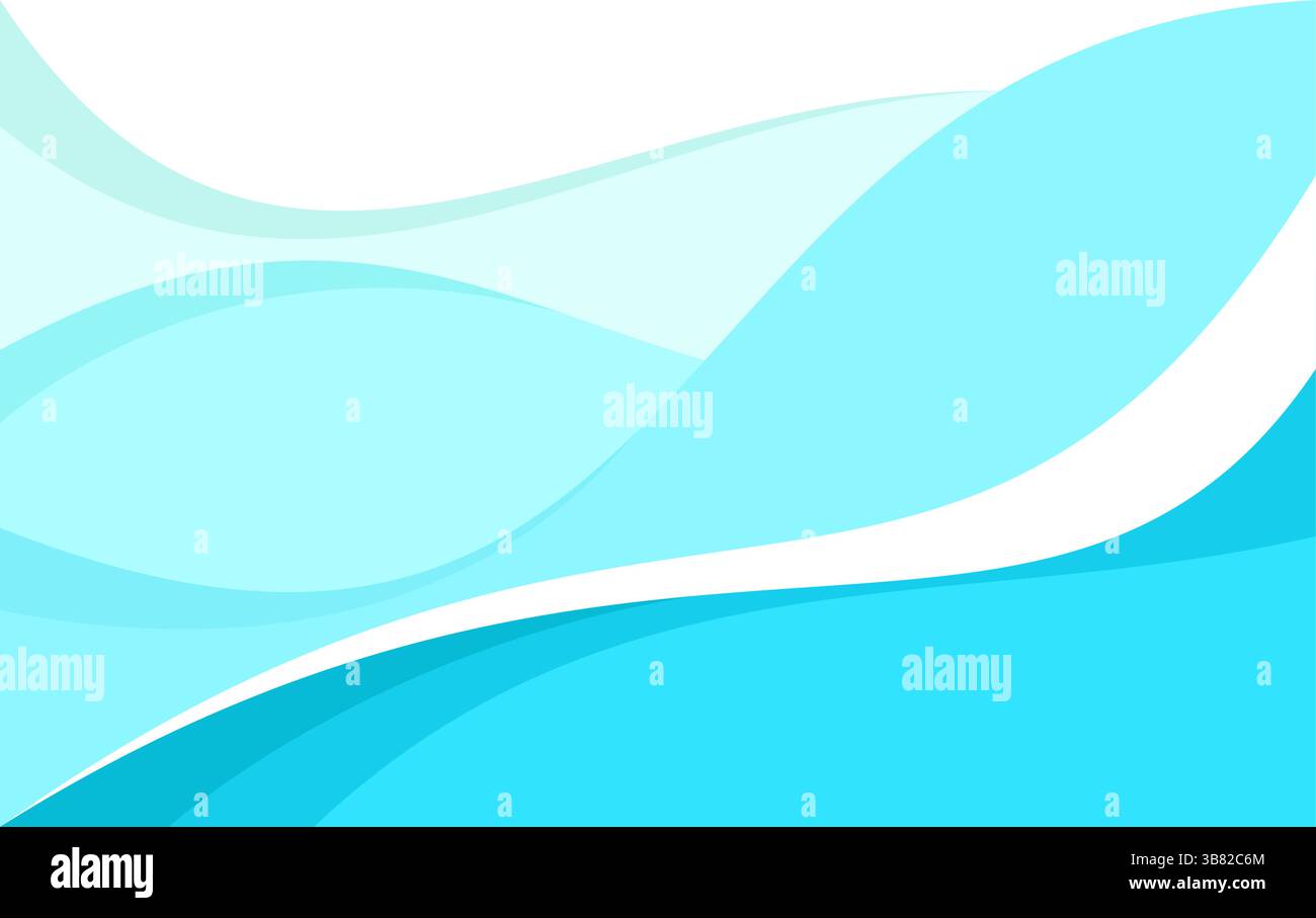 Abstract Blue Background with Waves Stock Vector