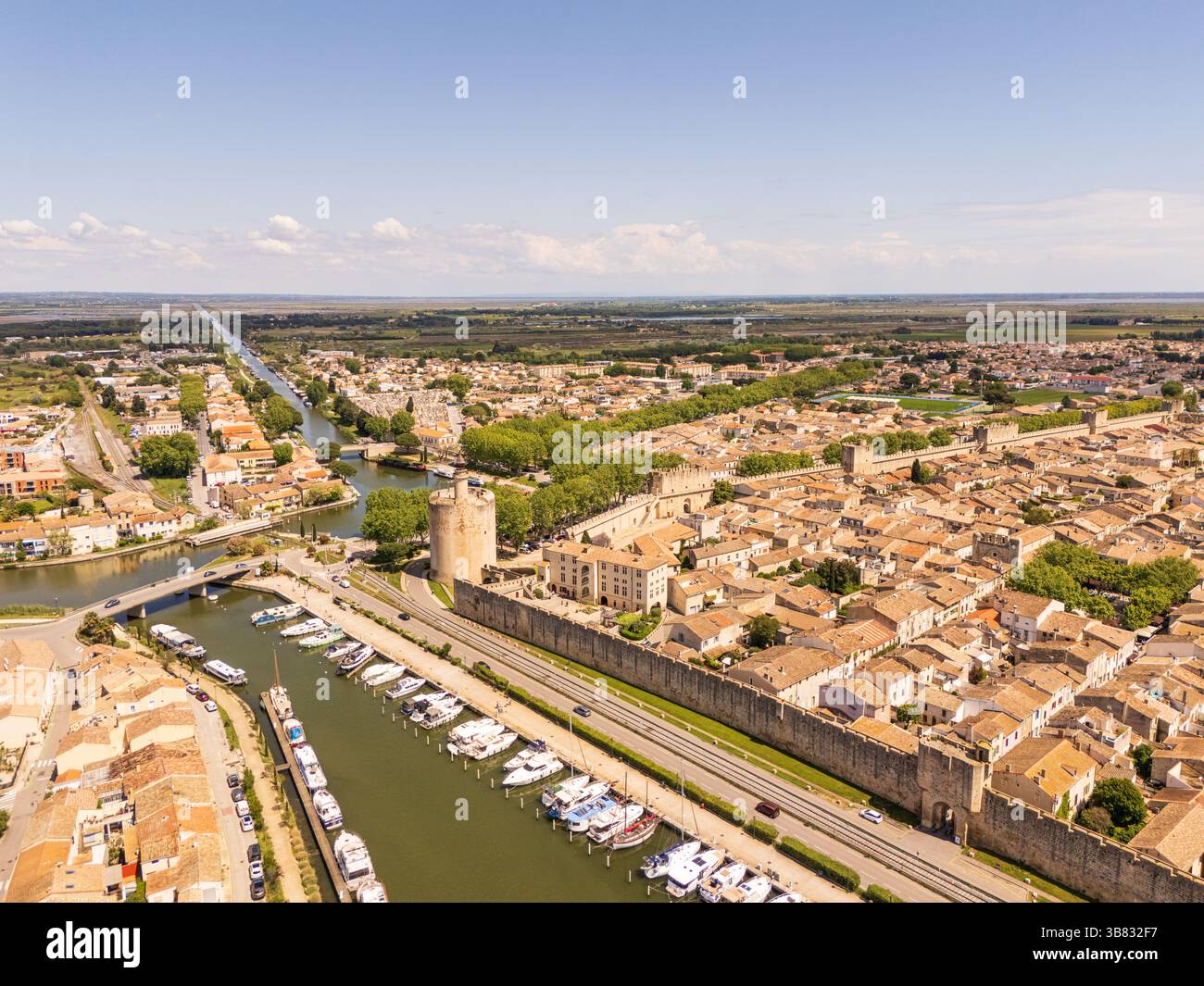 Aigues Mortes Camargue France Medieval City With Its Surrounding Aigues Mortes Camargue France Medieval City With Its Surrounding