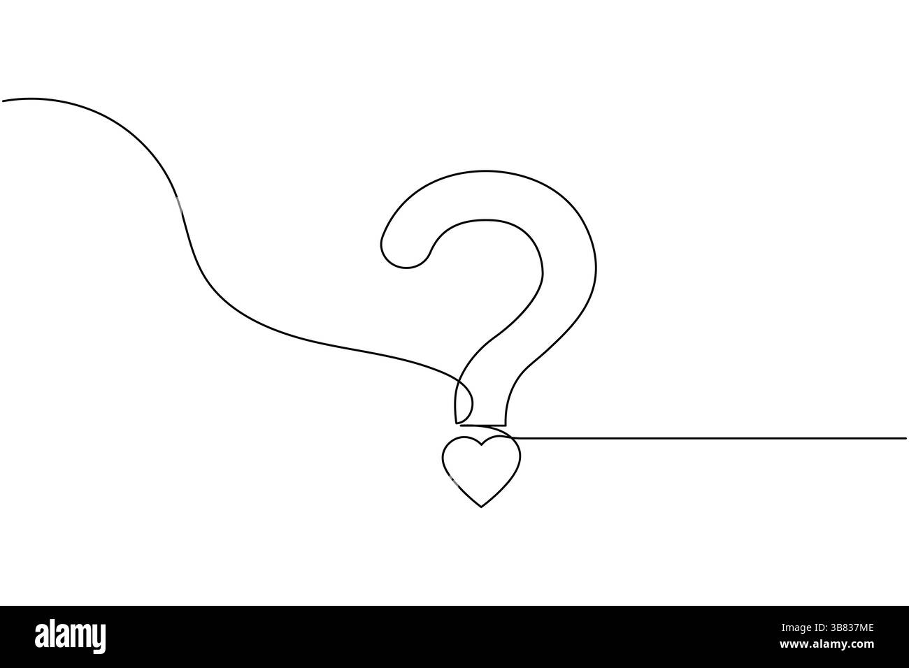 Question mark icon continuous one line drawing and minimalist style ...