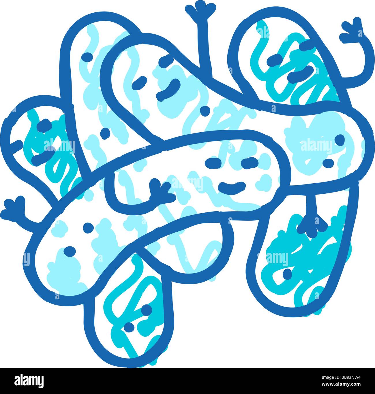 bacillus bacteria virus icon doodle illustration Stock Vector Image ...