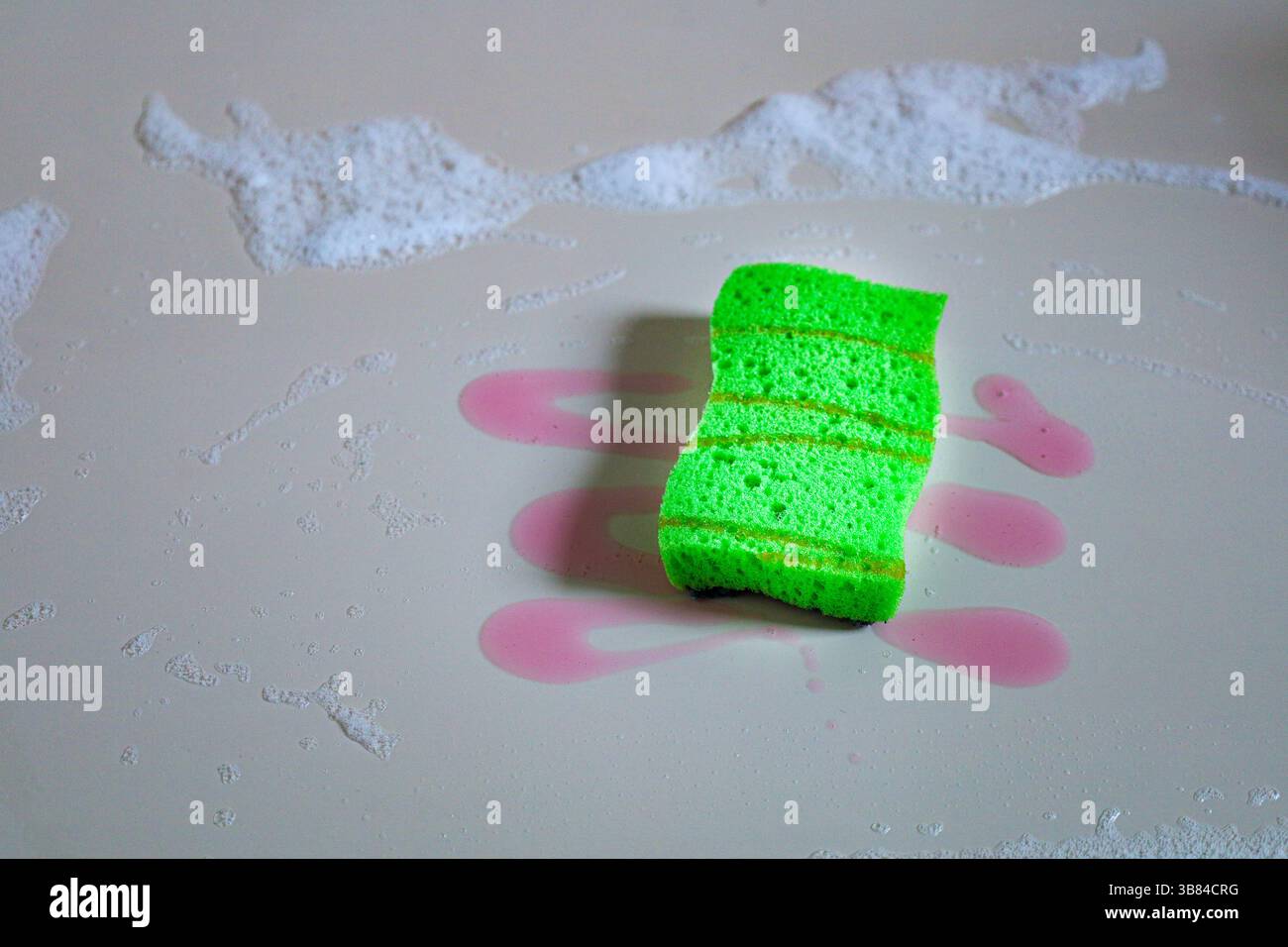 Foam sponge for washing dishes Stock Photo