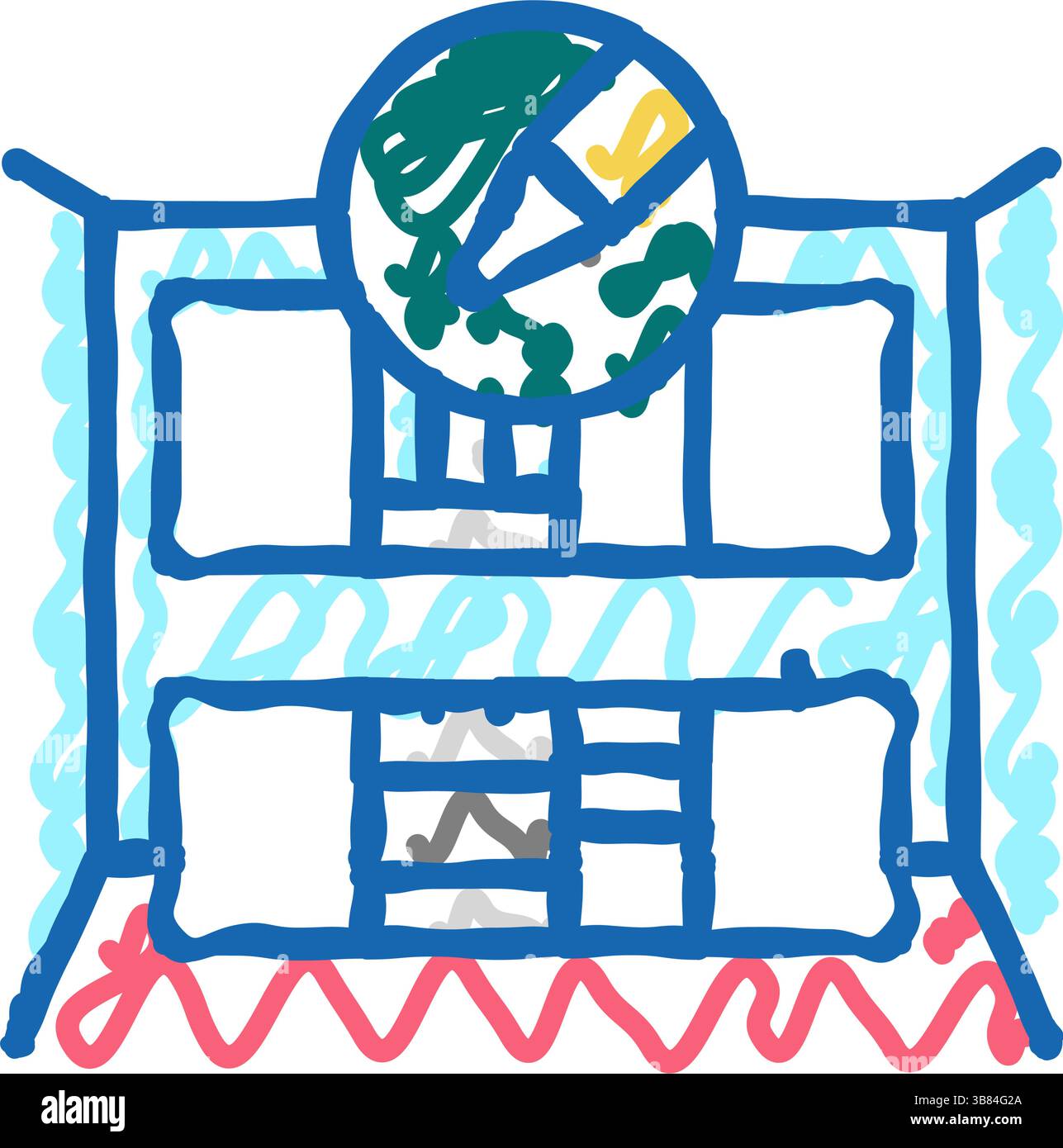 kitchen design room interior icon doodle illustration Stock Vector ...