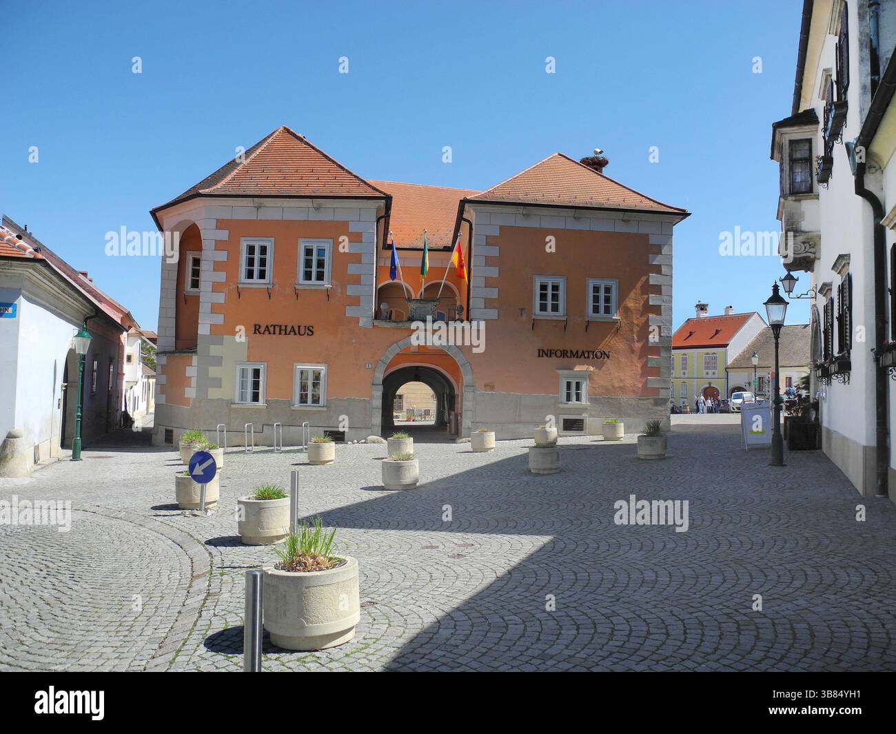 Rust, Austria - April 20, 2025: Passage in the picturesque town hall ...