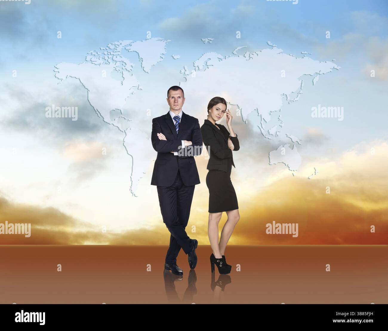 Business people standing in line Stock Photo - Alamy