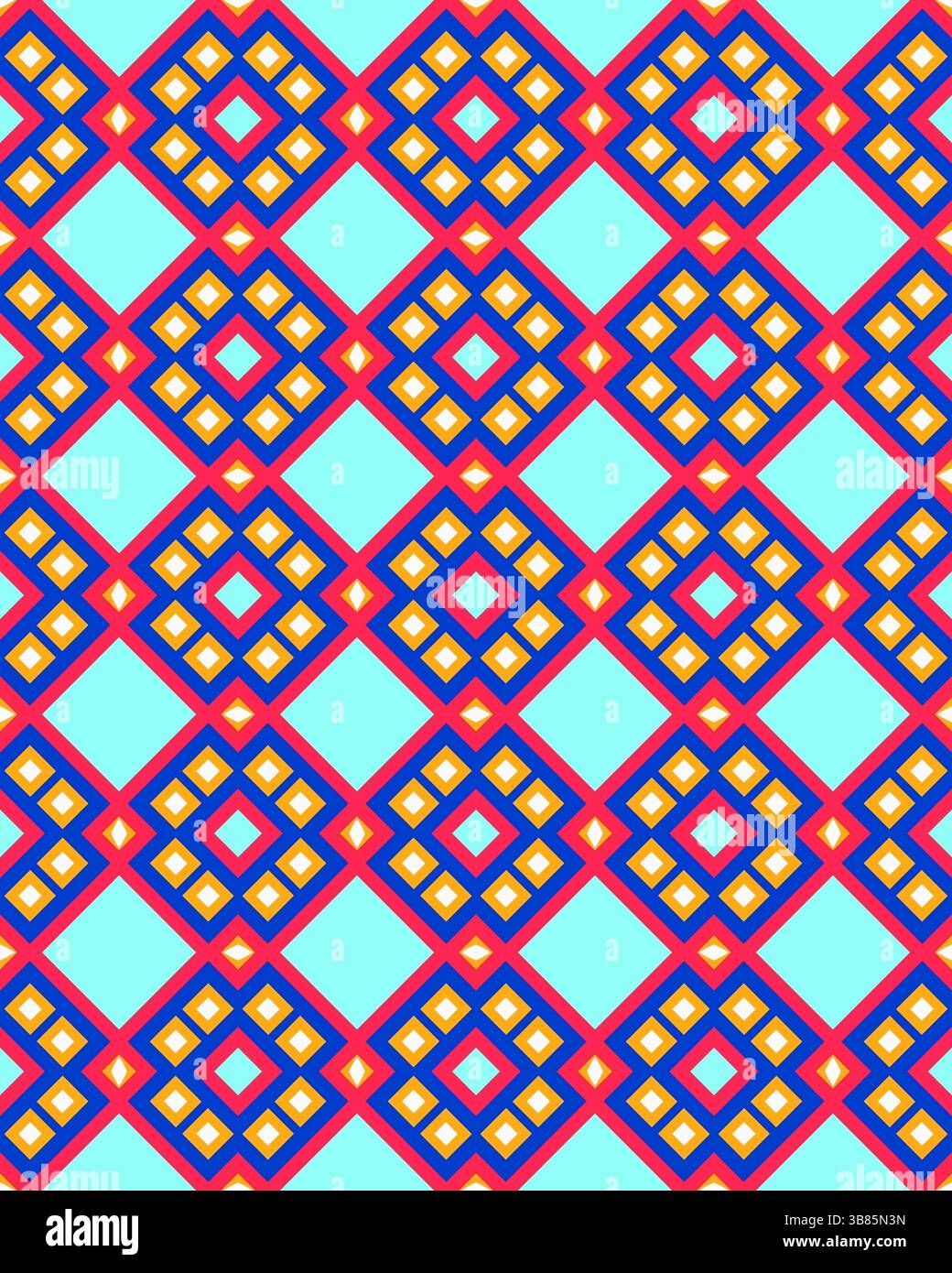 Geometric shapes create a visually striking pattern with vibrant colors ...