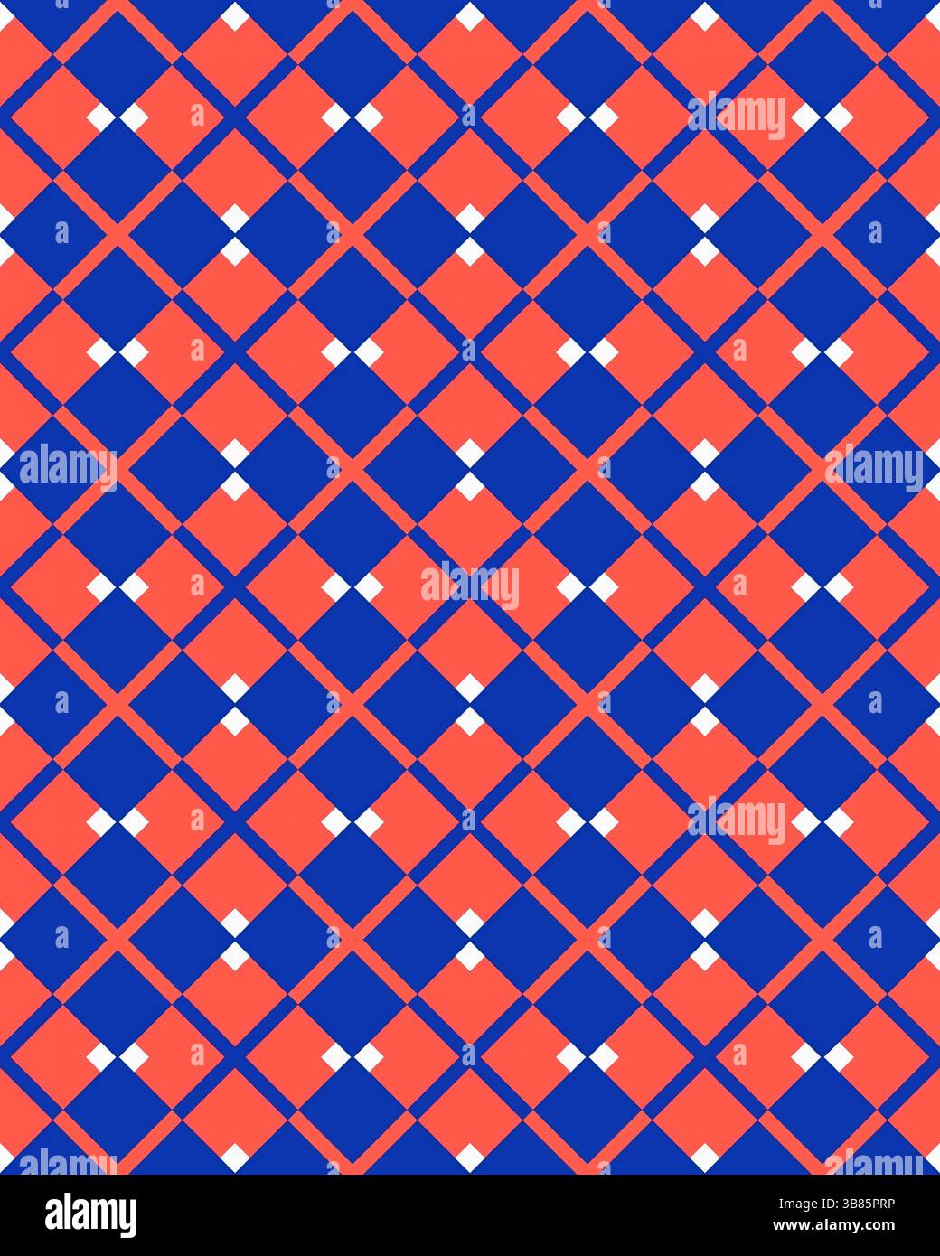 Vibrant geometric pattern features repeated diamond shapes in red and ...