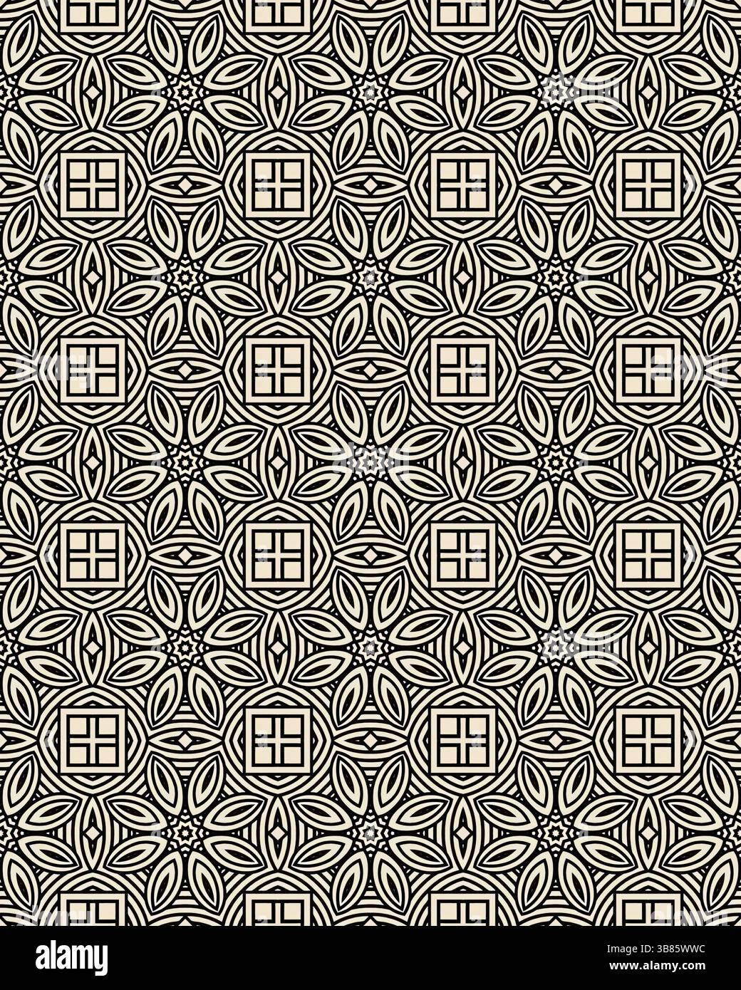 Geometric Detailed Pattern A detailed arrangement of geometric patterns showcases a stylish ...