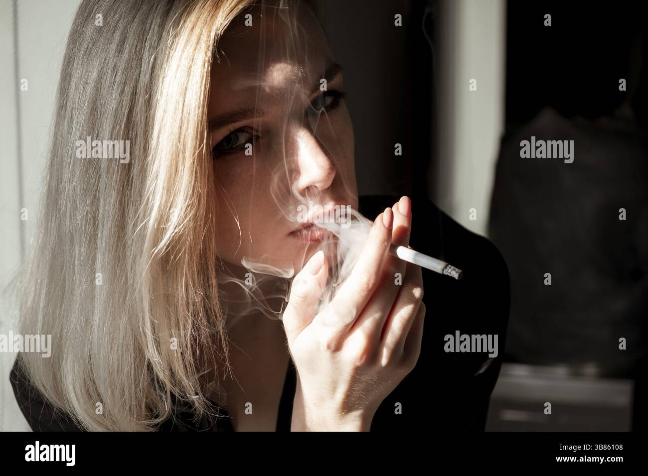 cigarette window Cigarette smoke window inside hi-res stock photography and images
