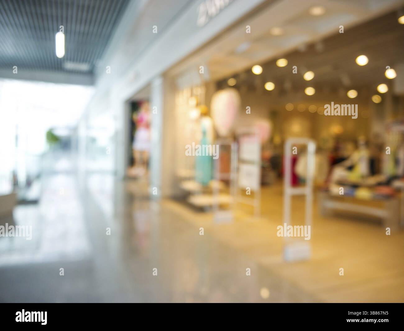 Abstract background of shopping mall, shallow depth of focus Stock Photo
