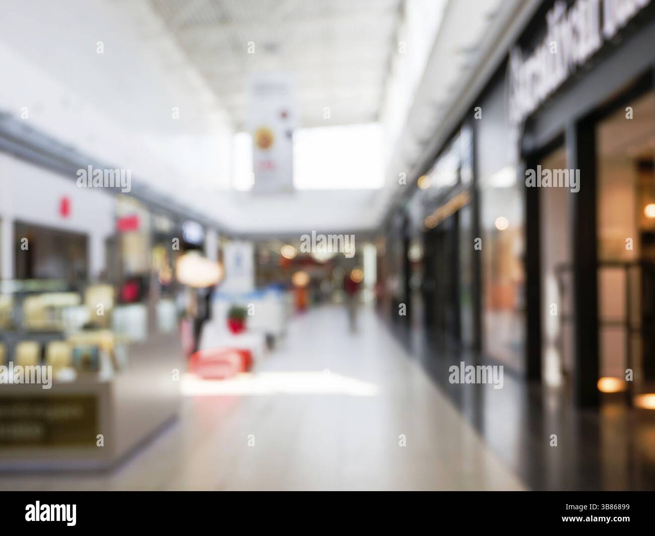 Abstract blurred shopping mall hall as background Stock Photo
