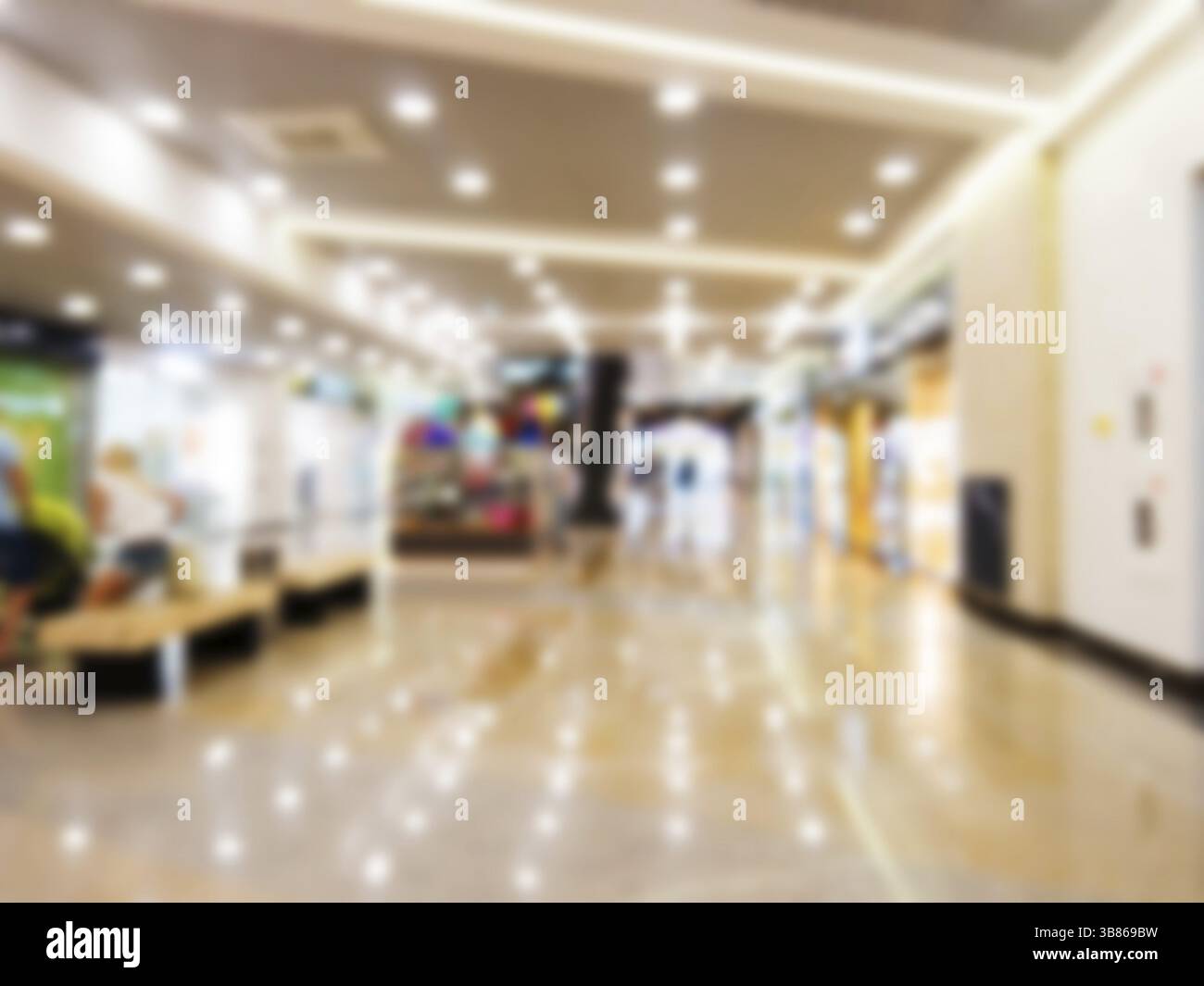 Abstract background of shopping mall, shallow depth of focus Stock Photo