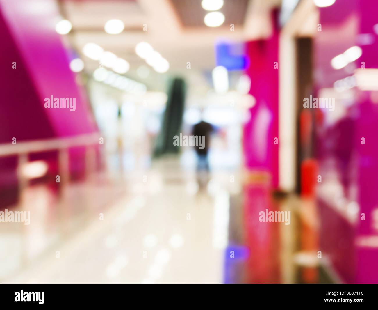 Abstract background of shopping mall, shallow depth of focus Stock Photo