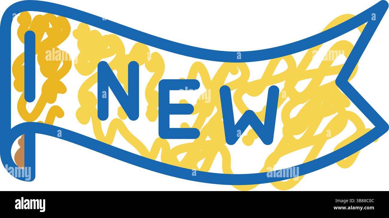 new ribbon banner design icon doodle illustration Stock Vector Image ...