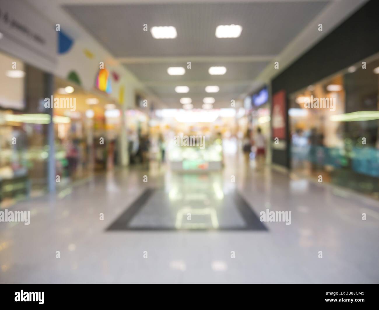 Abstract blurred shopping mall hall as background Stock Photo