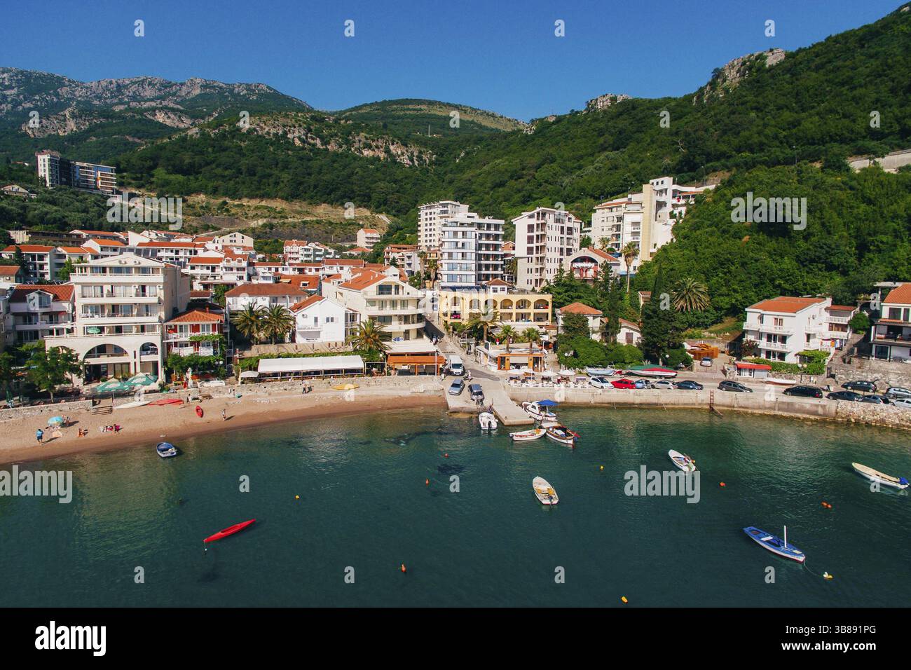 View villages rafailovici from sea hi-res stock photography and images ...