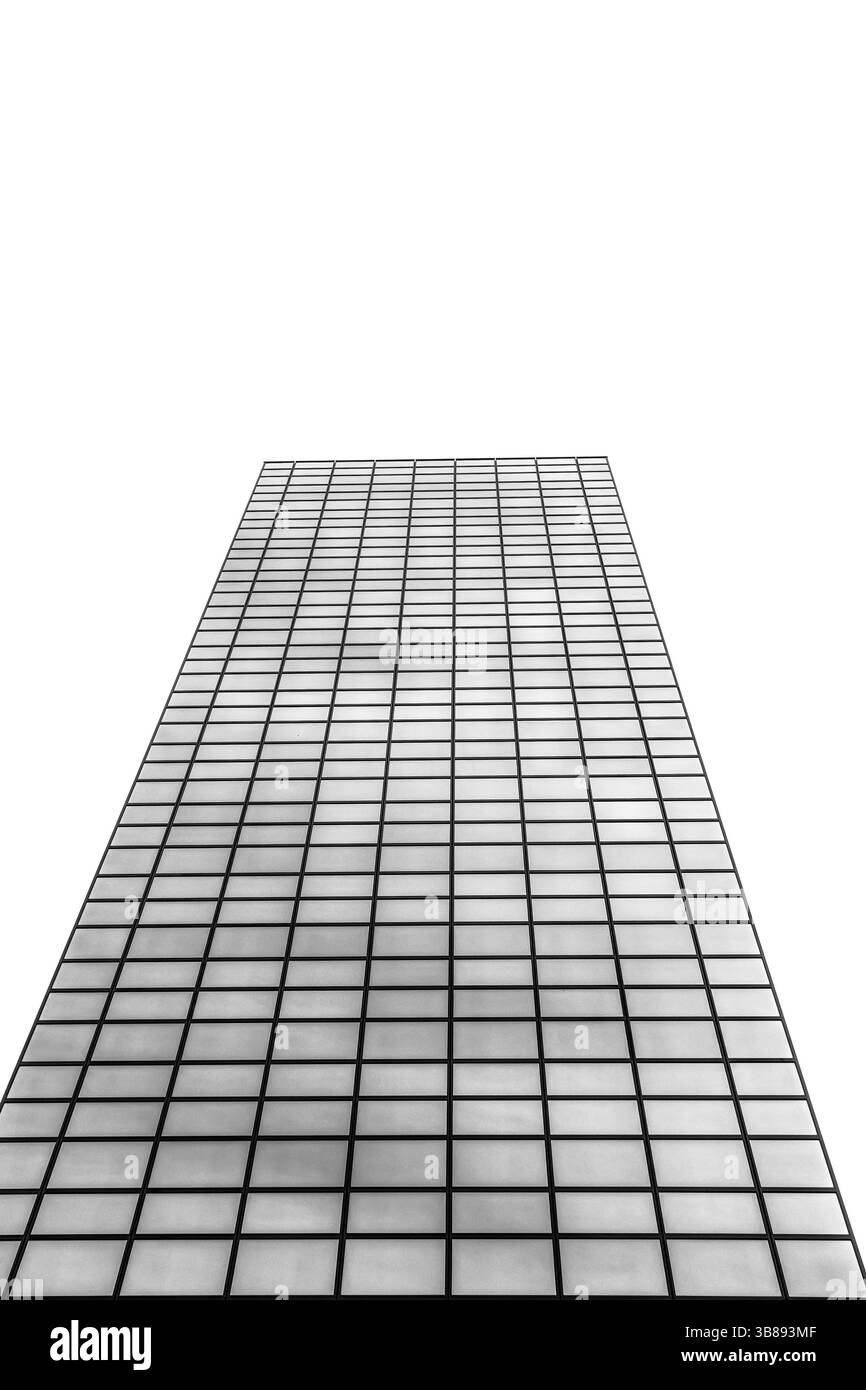Business skyscraper isolated on white, concept for real estate and corporate construction Stock Photo
