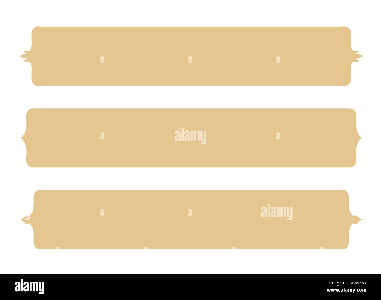 Discover Elegant Blank Banners Perfectly Crafted for Your Creative Projects and Ideas Stock Vector