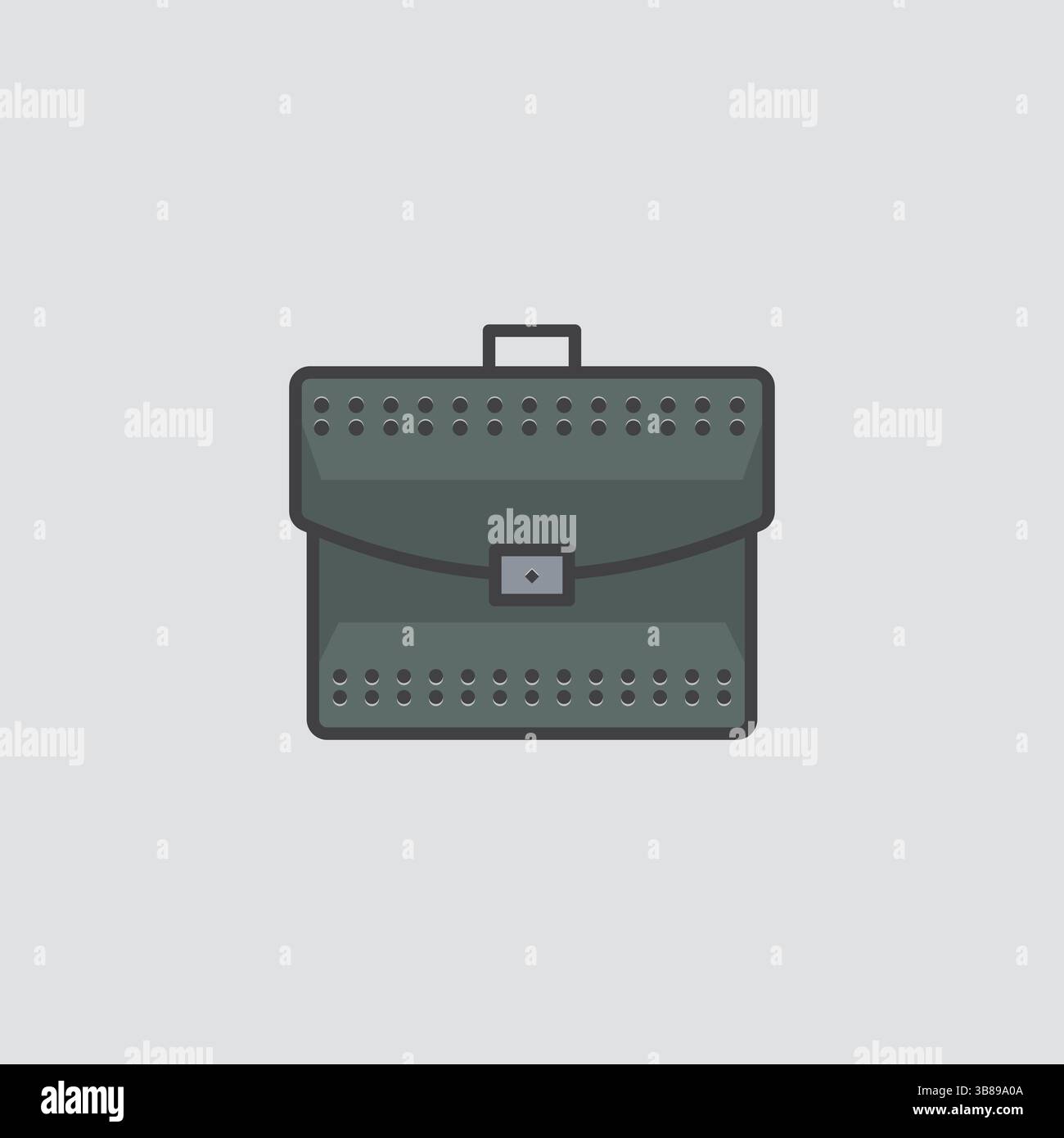 Gray Briefcase Vector Icon Business, Work, Document Case Symbol for Professionals and Organization Stock Vector