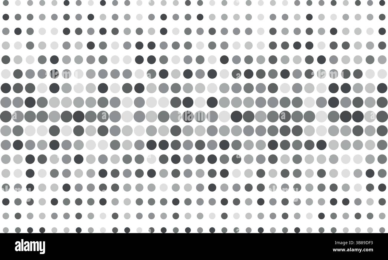 Abstract background with gradient grey dots in geometric wave pattern Stock Vector