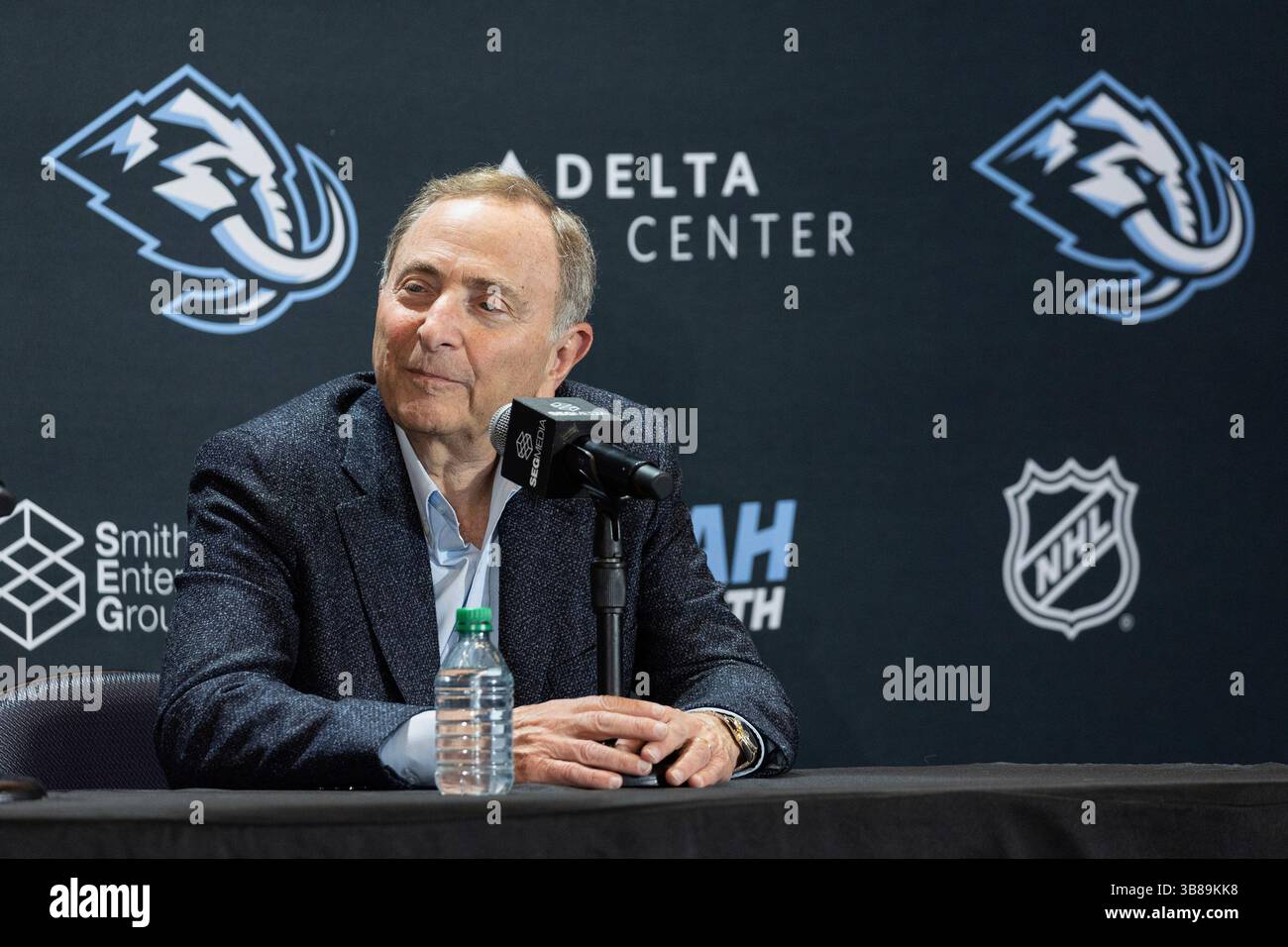 NHL Commissioner Gary Bettman attends a news conference annoucing the ...