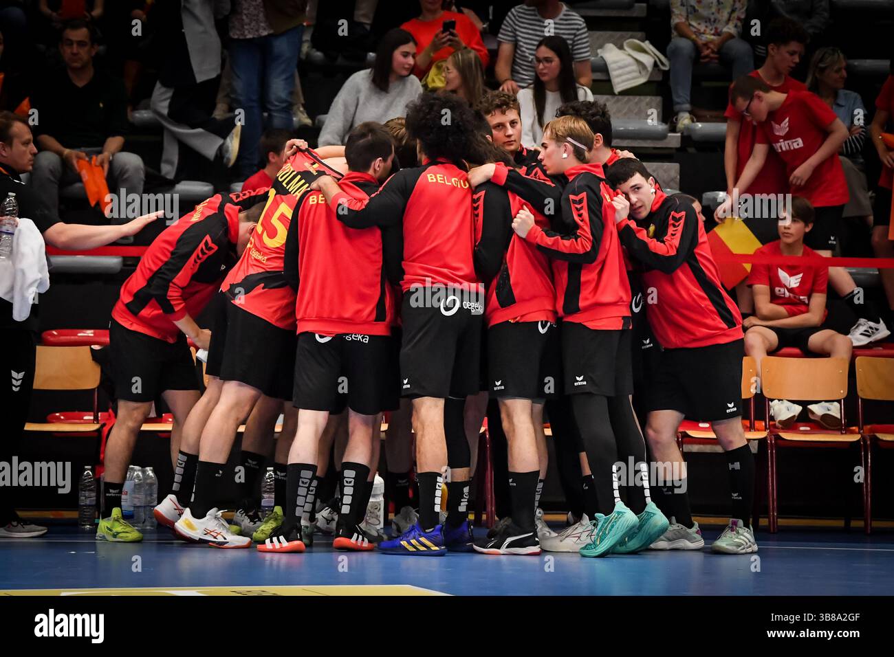 Belgium's players pictured during a handball game between Belgian ...