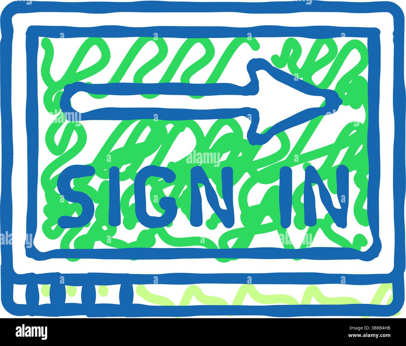 sign in registration icon doodle illustration Stock Vector Image & Art ...
