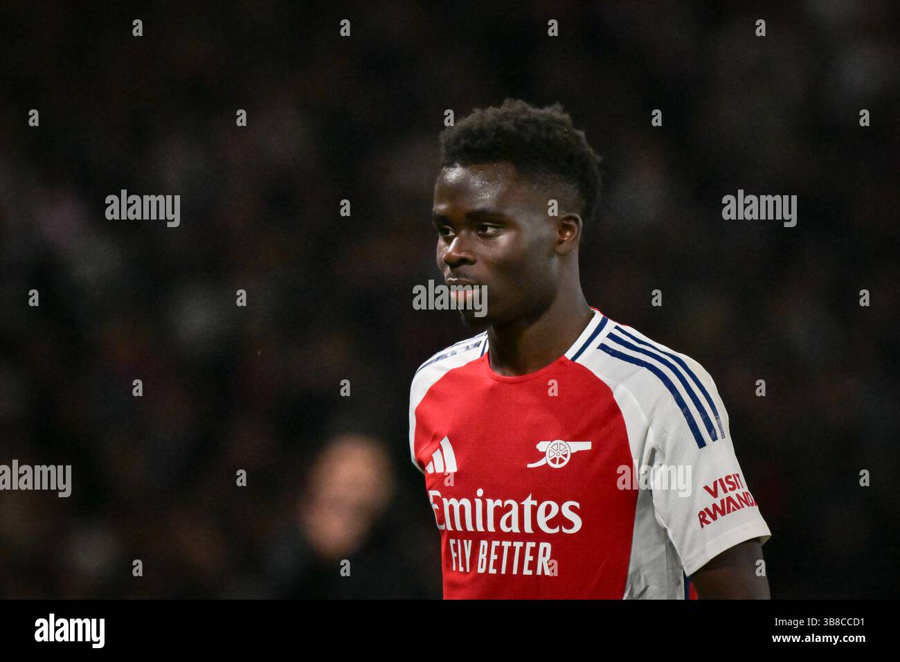 paris-france-07th-may-2025-arsenal-s-forward-bukayo-saka-looks-on