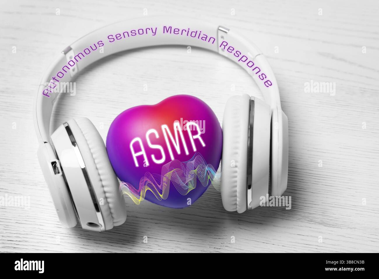Autonomous sensory meridian response. Heart with ASMR abbreviation ...