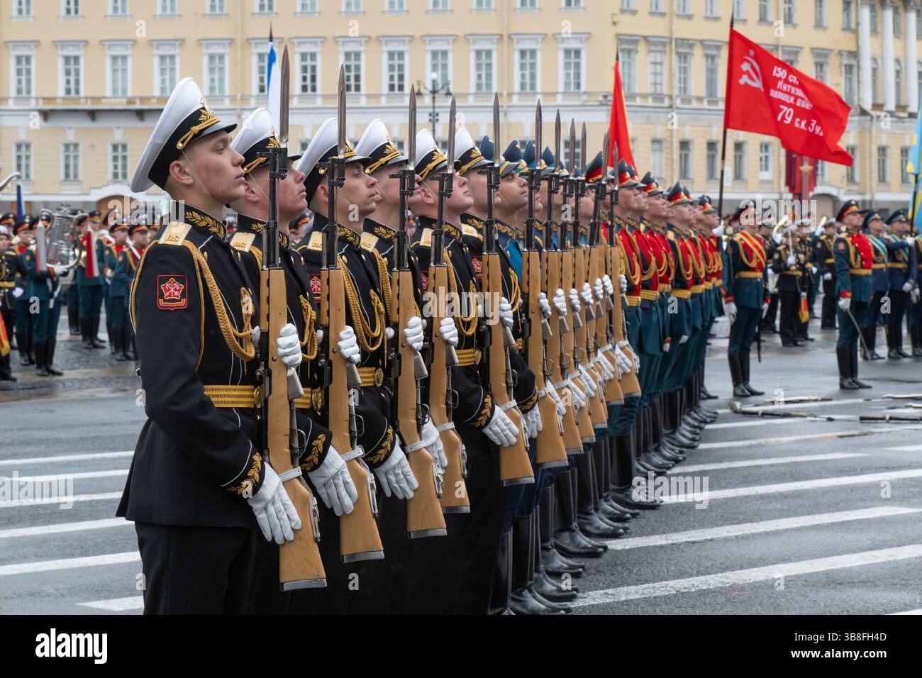 Service members of the Russian Armed Forces take part in a Victory ...