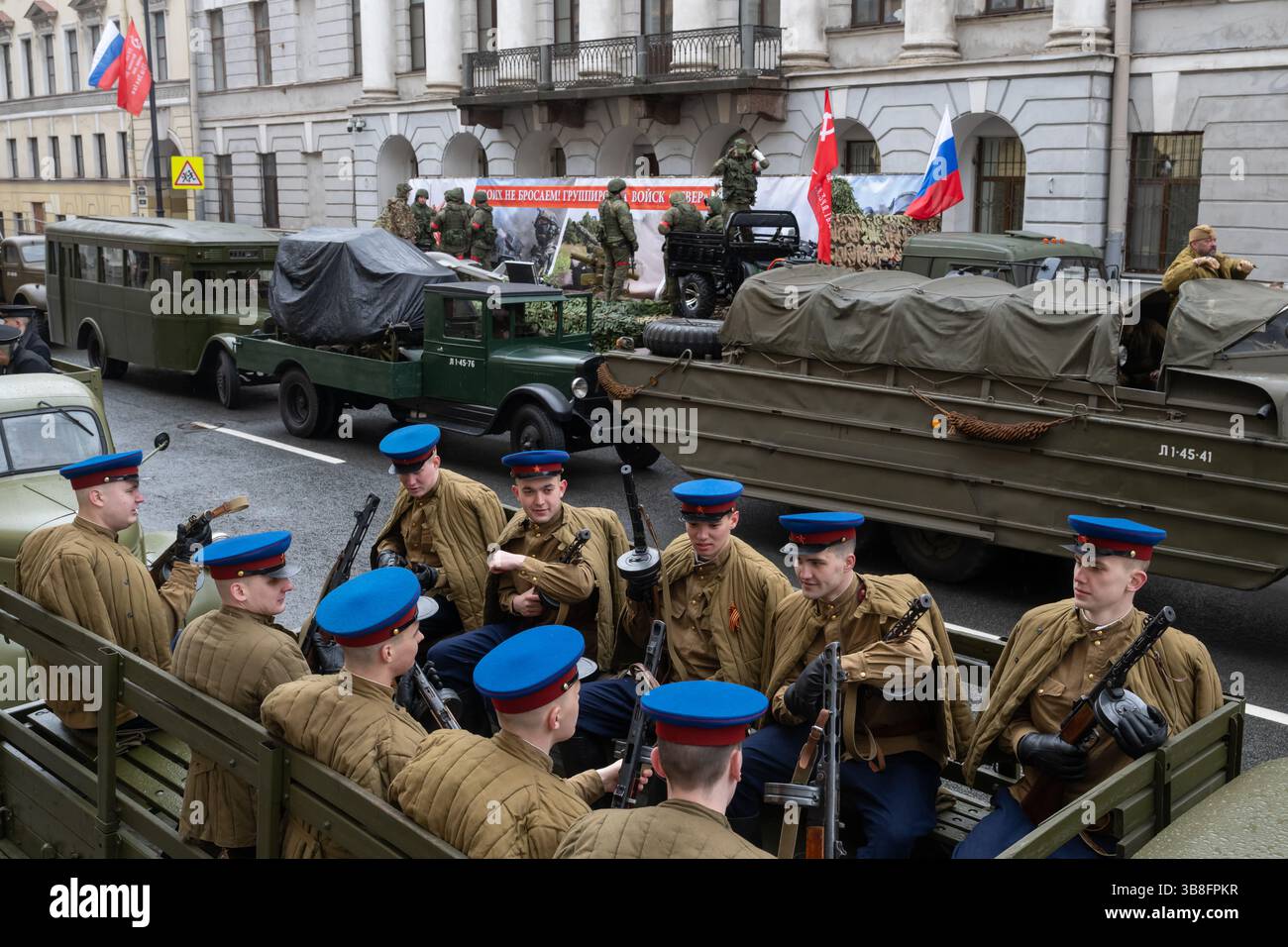 Service members of the Russian Armed Forces take part in a Victory ...
