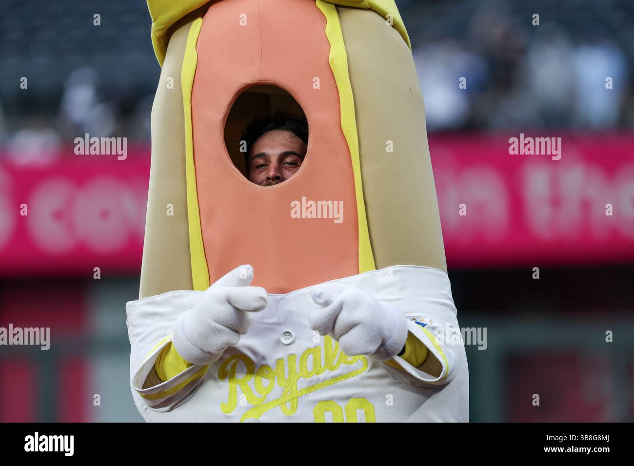 Kansas City, MO, USA. 7th May, 2025. Mustard wins the hot dog race ...