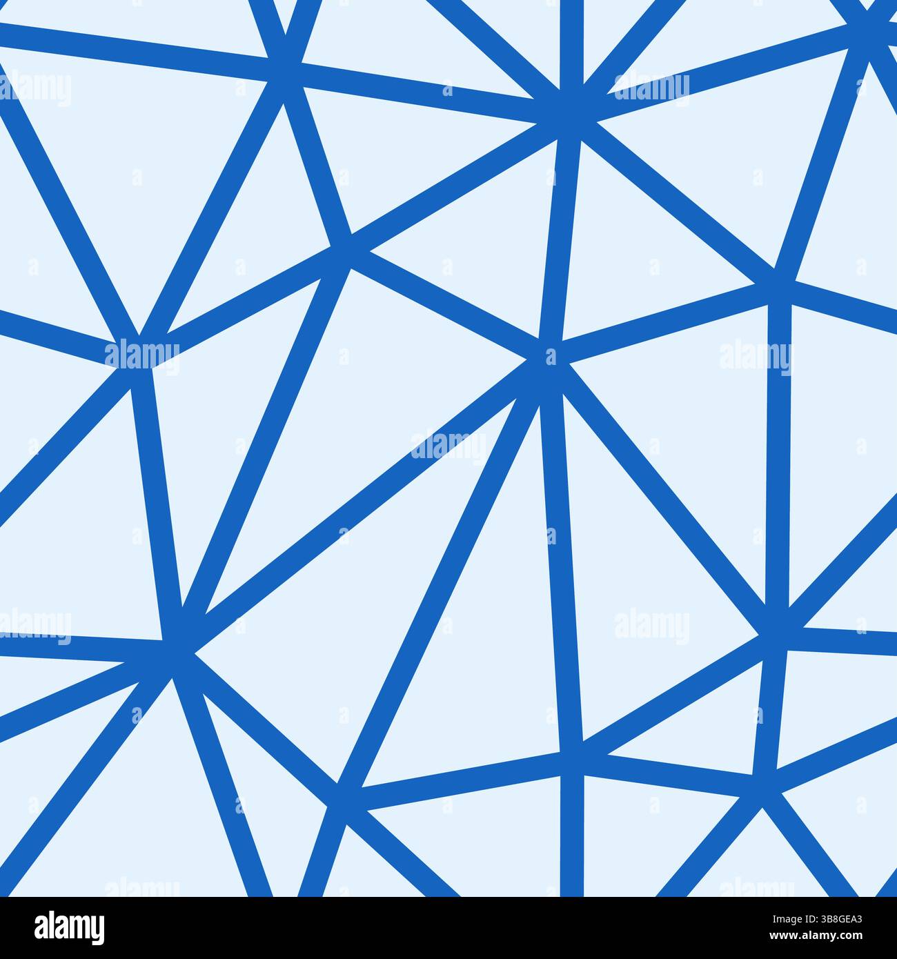 Abstract Mosaic Background. Blue color. Large triangle size. Medium line weight. Repeatable pattern. Seamless tileable vector illustration. Stock Vector