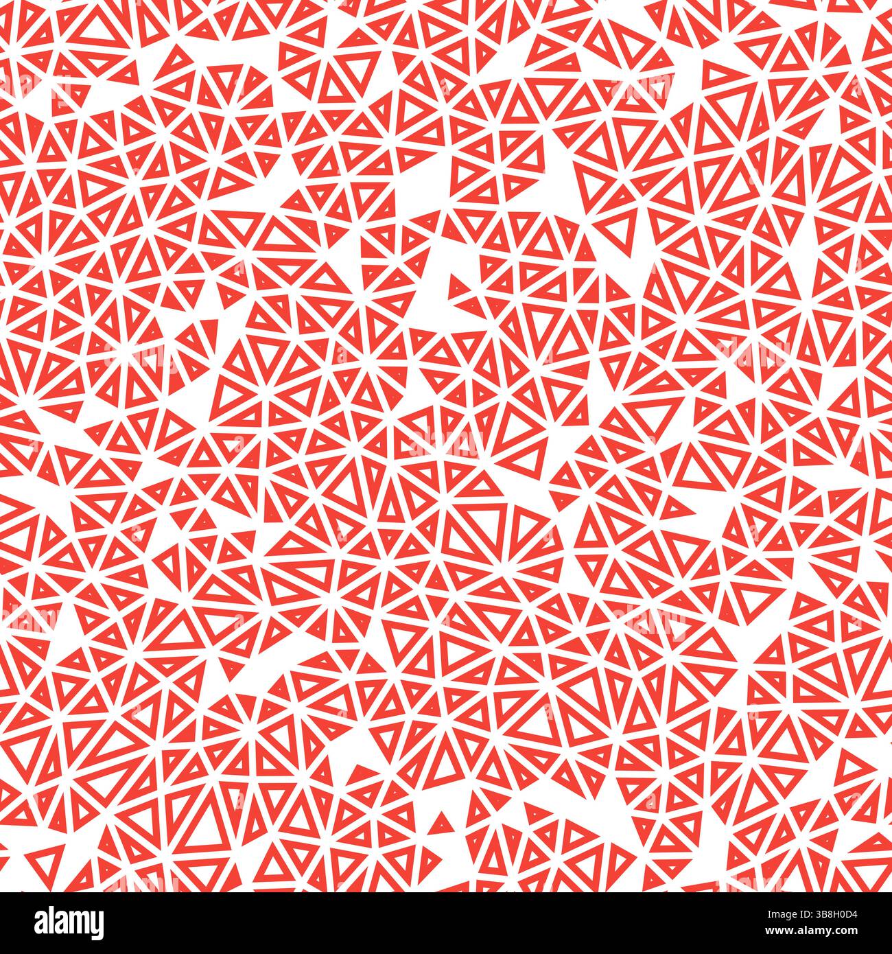 Triangles pattern geometric design. Tiny triangles size. Solid color style. Geometric shapes outlined. Repeatable pattern. Fiery glow. Stock Vector