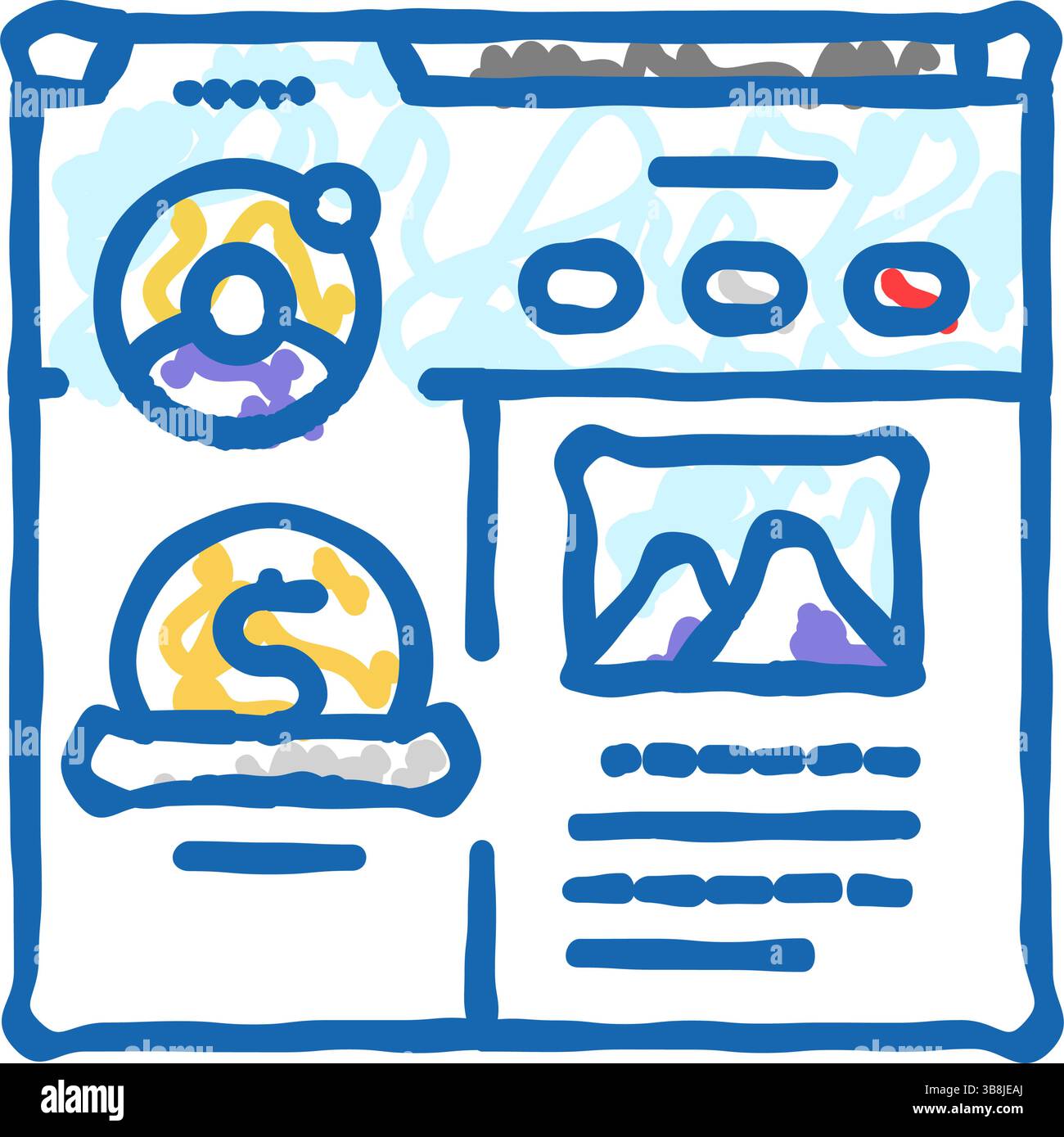 blog monetization icon doodle illustration Stock Vector Image & Art - Alamy