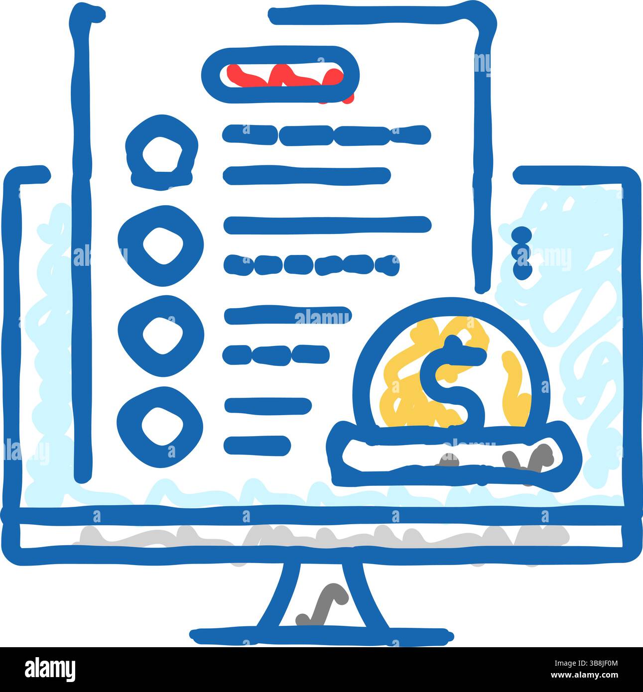 Pc online survey icon Cut Out Stock Images & Pictures - Alamy