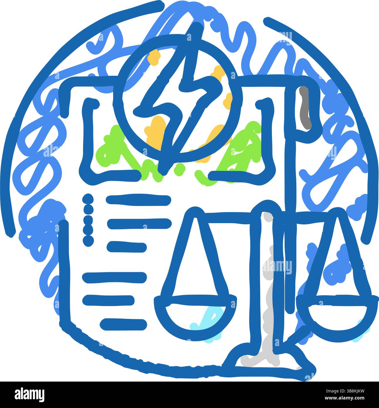 legislation energy policy icon doodle illustration Stock Vector Image ...