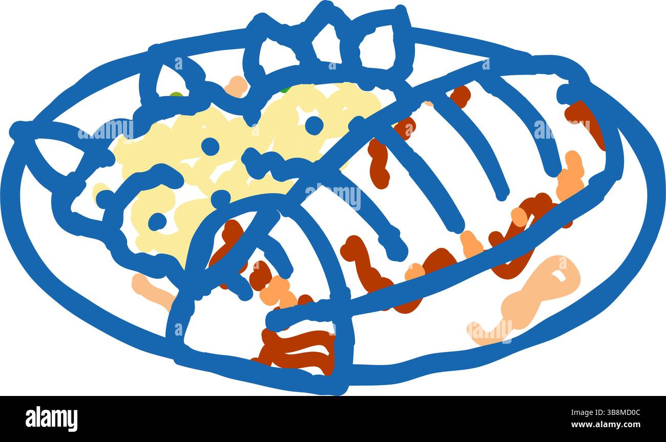 fish stew sea cuisine icon doodle illustration Stock Vector Image & Art ...