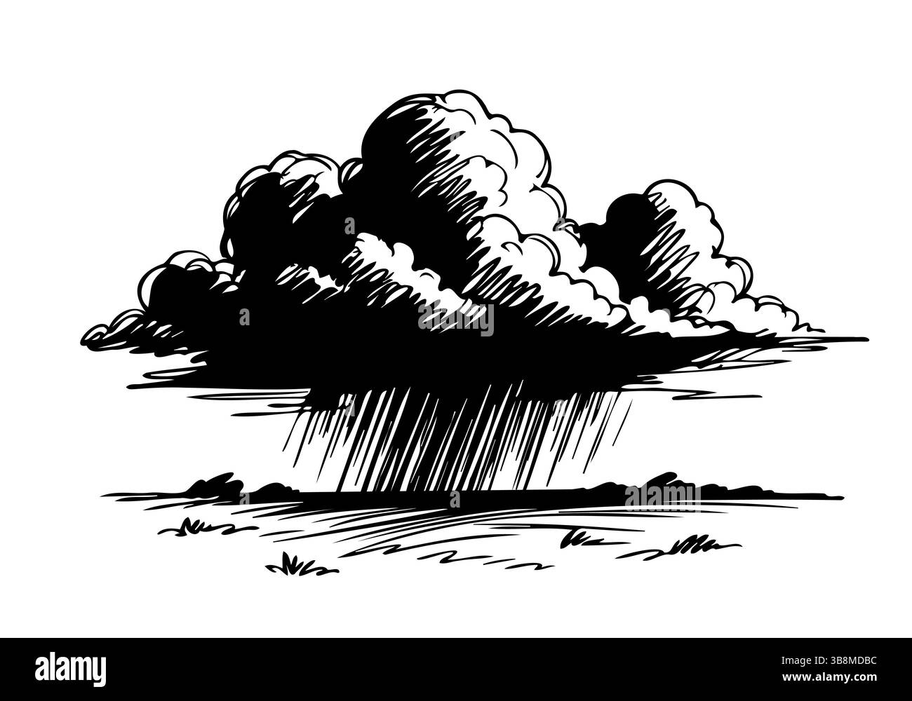 Cartoon clouds Black and White Stock Photos & Images - Alamy
