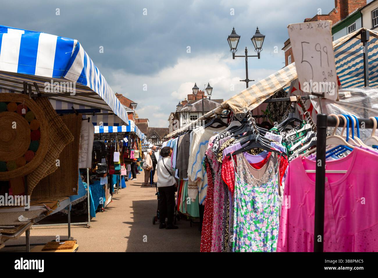 The outdoor market in Ludlow, Shropshire, UK 2025 Stock Photo